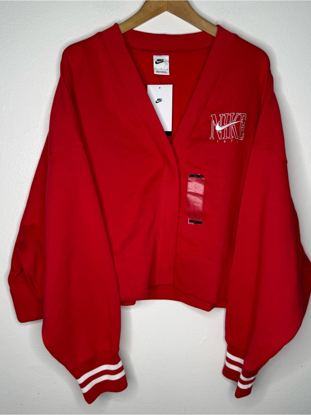NWT Nike Sportswear Phoenix Fleece Women's Over-Oversized Graphic Cardigan Sz L - Picture 3 of 10